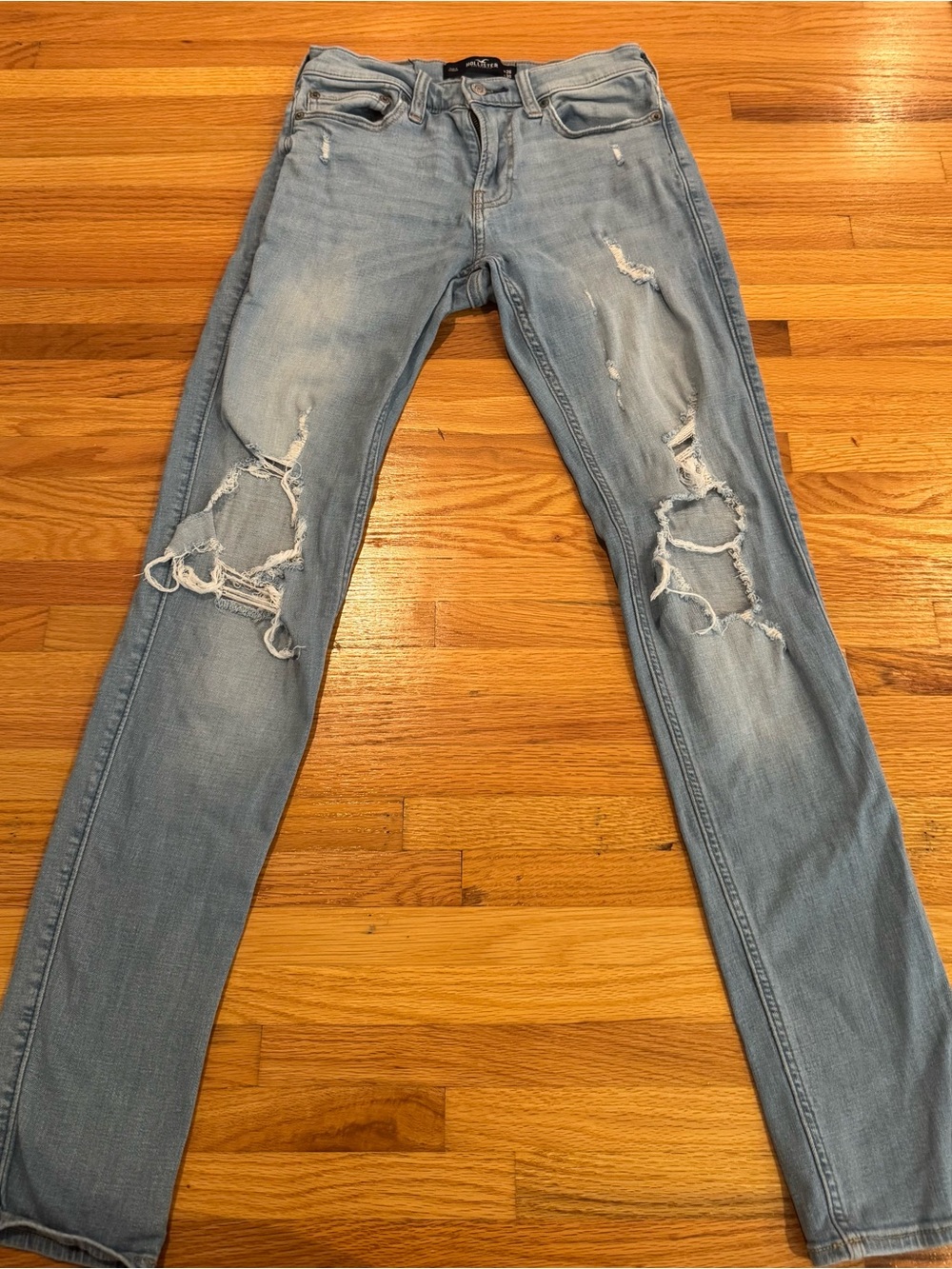 Hollister Light Blue Distressed Skinny Jeans